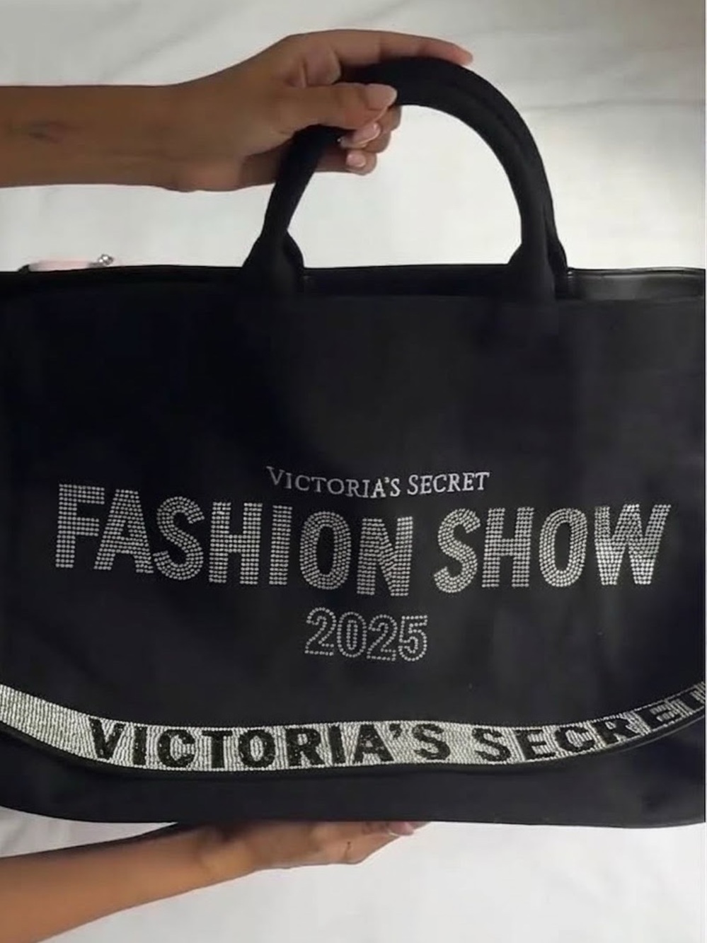 Victoria’s Secret 2026 Fashion Show Tote Bag Bling Rhinestone Shine Strap NWT